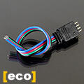 Anro LED Forrasztható tüskés csatlakozó RGB LED szalaghoz - ECO (SFA4PM 4PIN Male Connector + 15cm Red Black Cable)