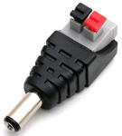 Anro LED DC - Sorkapocs átalakító, nyomógombos (2.1x5.5 mm) - APA (DCPM5521 DC connector with press 2.1*5.5mm - male)