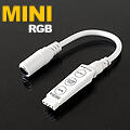 ANRO LED Mini RGB LED vezérlő - nyomógombos színvezérlő RGB LED szalaghoz (12-24V) 36/72W, fehér (MRGB01 Mini RGB LED controller - White (12A))