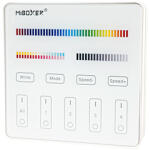 MiLight B4-W Group Control csoport (4 zóna) fali távirányító panel RGB+CCT (FullColor) LED szalaghoz, elemes, fehér (MiLight B4 3V RGB+CCT panel remote white)