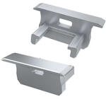 Lumines Type-B Ezüst - Végzáró elem alumínium süllyeszthető U profilhoz, műanyag, szürke (ZAS-LUM-B-O-SZ (12-0154-00))