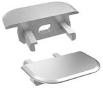 Lumines Type-Z Ezüst - Végzáró elem alumínium süllyeszthető U profilhoz, műanyag, szürke (ZAS-LUM-Z-O-SZ (12-0104-00))