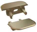 Lumines Type-Z Barna - Végzáró elem alumínium süllyeszthető U profilhoz, műanyag, barna (ZAS-LUM-Z-O-I (12-0103-00))