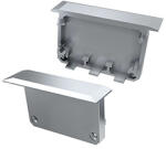 Lumines INSO Ezüst - Végzáró elem XXL alumínium süllyeszthető U profilhoz, műanyag, szürke (ZAS-LUMINES-IN-SZ (12-0124-01))