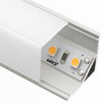 ANRO LED Profile ALP-005 Fehér - Alumínium sarok profil LED szalaghoz, szögletes (Opál búrával) (LP202W/LP203W - LP203-MILKC)