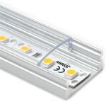 ANRO LED Profile ALP-002 Ezüst - Alumínium U profil LED szalaghoz (Átlátszó búrával) (LP101 - LP-UNICOV1-TRA)