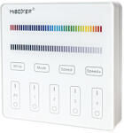MiLight B3-W Group Control csoport (4 zóna) fali RGB+W (RGB+fehér LED szalaghoz) távirányító panel, elemes, fehér (MiLight B3 3V RGB+W panel remote white)