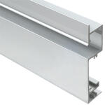 Lumines FLARO Ezüst - Alumínium profil világító lábazati szegélylécnek, gipszkartonba építhető (Opál búrával) (LUMINES FLARO2-S + LUMINESB-K2020-ML (2,02 m))