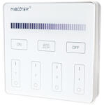 MiLight B1W Group Control csoport (4 zóna) fali távirányító panel - fényerő szabályzó LED szalaghoz, elemes, fehér (MiLight B1 3V dimming panel remote white)