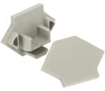 ANRO LED Profile ALP-019 Ezüst - Végzáró elem alumínium gipszkarton profilhoz, műanyag, szürke (LP311-END)