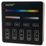 MiLight B4B Group Control csoport (4 zóna) fali távirányító panel RGB+CCT (FullColor) LED szalaghoz, elemes, fekete (Milight B4B 3V RGB+CCT panel remote black)