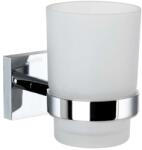 kielle Harmonia - Fogkefe- és fogkrémtartó tégely, matt üveg/króm 40023000 (40023000)