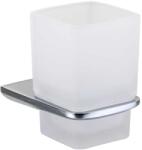 kielle Vega - Fogkefe- és fogkrémtartó tégely, matt üveg/króm 40018000 (40018000)