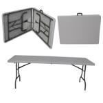 Pártystany-Jičín s. r. o Kerti asztal összecsukható HDPE 240cm szürke