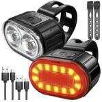  Kerékpár led lámpa készlet első+hátsó (00024003)