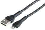 Carmotion MYWAY USB töltő és szinkronkábel, mikroszálas, világítással, 200cm, iPhone, iPad, iPod (CM63037)