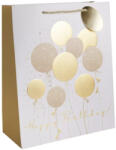QX "Happy Birthday" ajándéktasak 18 x 23 cm arany 370359