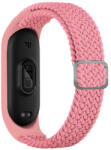 TYPEC Curea de schimb din material textil pentru Xiaomi Mi Band 6 / 5 / 4 / 3 din stofa impletita roz