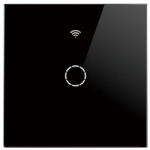 SmartWise T4 EU 1C intrerupator de lumina inteligent WiFi+RF 1 grup (un singur fir, functioneaza fara neutru) (R2, negru) (SMW-KAP-T41B-R2)