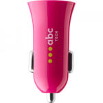 ABC Tech Incarcator Auto cu un port USB si incarcare rapida 5V/1A Roz (127847)