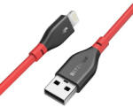 BlitzWolf Cablu pentru incarcare si transfer de date BlitzWolf BW-MF11, USB/Lightning, certificare MFi, 2.4A, 30cm, Rosu