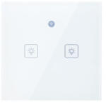 Woolley Intrerupator tactil de perete Wi-Fi eWeLink inteligent Woolley 2 cai cu senzor de miscare radar incorporat (alb)