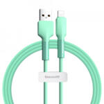 Baseus Cablu de date din silicagel, Baseus USB - Lightning, 2, 4A 1 m 480 Mbps green (CALGJ-06)