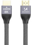 Wozinsky Cablu Wozinsky HDMI 2.1 8K 60 Hz 48 Gbps / 4K 120 Hz / 2K 144 Hz 1m argintiu (WHDMI-10)