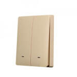 SmartWise Panoul frontal al comutatorului de perete SmartWise, culoare aurie, 2 butoane (SMW-ALK-BGD2)
