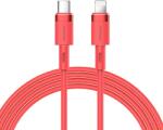 JOYROOM Cablu de incarcare rapida/transfer de date, Joyroom, Aluminiu/Silicon, USB-C/tip lightning PD 20 W, 1.2 m, Rosu