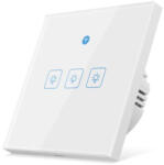 Woolley Intrerupator tactil de perete Woolley Smart WiFi eWeLink cu 3 grupuri cu senzor de miscare radar incorporat (alb) (NON-KAP-RAD3)