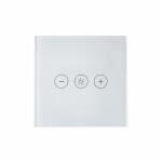  Dimmer SmartWise, compatibil cu aplicatia eWeLink, comutator tactil Wi-Fi (cu panou frontal din sticla alba) (SMW-KAP-DMW)