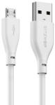 BlitzWolf Cablu pentru incarcare si transfer de date BlitzWolf AmpCore II BW-MC10, USB/Micro-USB, 2.4A, 30cm, Alb