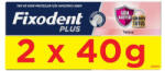 Fixodent Pachet Crema adeziva pentru proteza dentara Plus Food Barrier Neutral, 40 g + 40 g, Fixodent