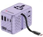 Verbatim 30193 Charge n Travel 100W universal călător adapter lila (30193)