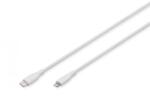 ASSMANN Cablu de alimentare din silicon USB-C la Lightning, USB 2.0 60W, MFI, 0, 5m alb (AK-600110-005-W)