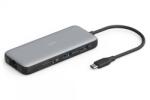 ASSMANN Stație de docare USB-C cu 8 porturi, max. 4K/60Hz cu HDR, HDMI, max. 2 monitoare MST, USB-A 3.2 Gen2, Ethernet Gigabit, SD/Micro SD, PD 100W (DA-70915)