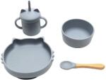 Lorelli Силиконов комплект за хранене Lorelli - 4 части, Grey (10230700003)