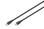 ASSMANN Cablu de alimentare din silicon USB-C - USB-C, USB 2.0 60W, 0, 5m negru (AK-300341-005-S)