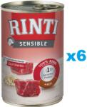 RINTI Sensible vita si orez 6x400 g pentru caini