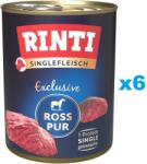 RINTI Singlefleisch Exclusive Horse Pure set conserve 6x800 g pentru caini