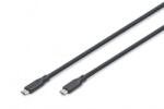 ASSMANN Cablu de conectare din silicon USB-C la USB-C, USB 4 Gen2 20G 8K60Hz 240W, 2 m, negru (AK-300344-020-S)