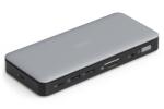 ASSMANN Stație de docare USB-C cu 11 porturi, max. 4K/60Hz cu HDR, HDMI, DP, max. 3 monitoare (MST), USB-C 3.2 Gen 2, Gigabit Ethernet, SD/Micro SD, Audio, DC 150W (DA-70917)