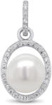 Brilio Silver Elegáns ezüst medál cirkónium kővel és gyönggyel PT02