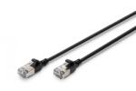 ASSMANN Cablaj patch RJ45-RJ45 slim, Cat. 6A, F/FTP, AWG 32/7, LSOH, 0.5 m, negru (DK-1632-A-005S-BL)