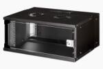 ASSMANN Dulap de rețea montat pe perete 19" 4U, SOHO PRO 240 x 540 x 400 mm, ușă din sticlă, negru, neasamblat, 60 kg (DN-49201)