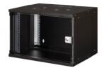 ASSMANN Dulap de rețea montat pe perete 19" 7U, SOHO PRO 370 x 540 x 400 mm, ușă din sticlă, negru, neasamblat, 60 kg (DN-49203)