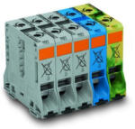 Wago 285-199 95mm2 Háromfázisú nagyáramú sorkapocs készlet Tartalma: 3db 285-195, 1db 285-194, 1 db 285-197 (285-199)