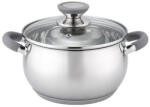 BOHMANN Cratita din inox Bohmann, 4.6 l, 22 cm, capac sticla termorezistenta, baza 5 straturi, manere nituite (BH 2315 22)