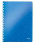 Leitz Wow spirálfüzet, A4, vonalas, 80 lap, kék (E46370036)